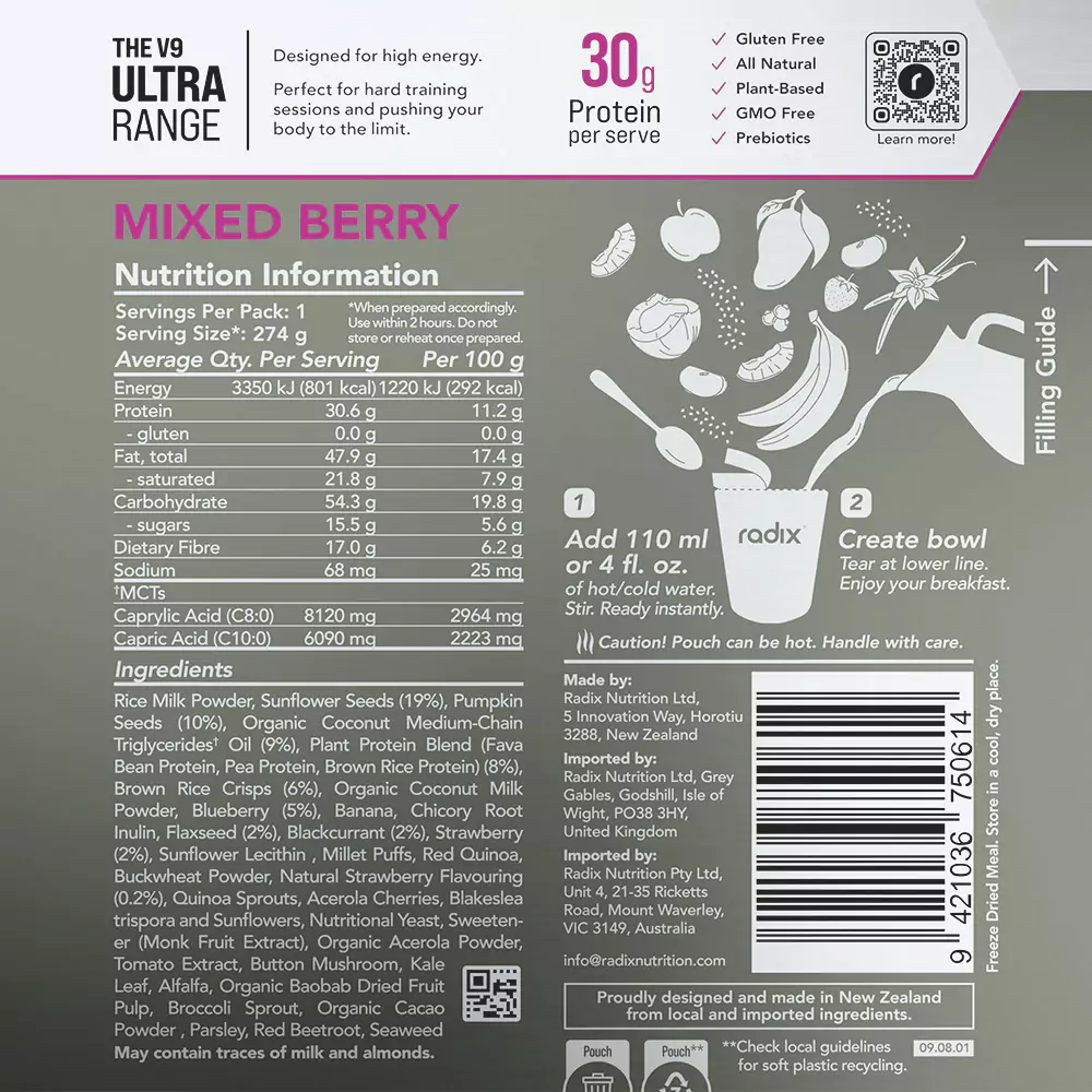 Radix Nutrition ULTRA 800 | Mixed Berry Breakfast - Image 3